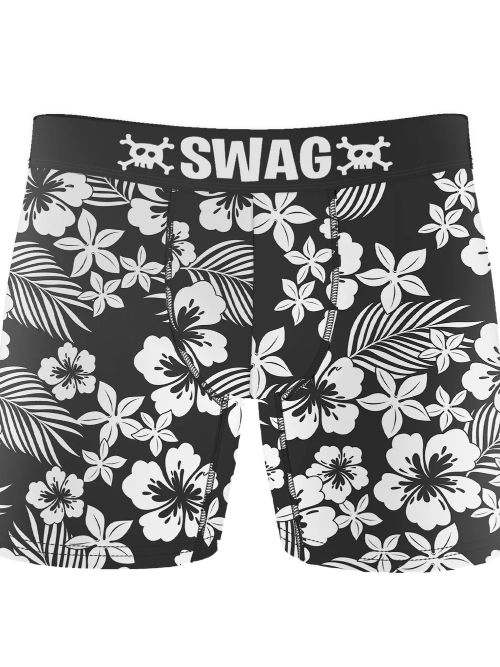SWAG Men’s Medium Boxer Brief 2 pack Island Life Hawaii Black Red